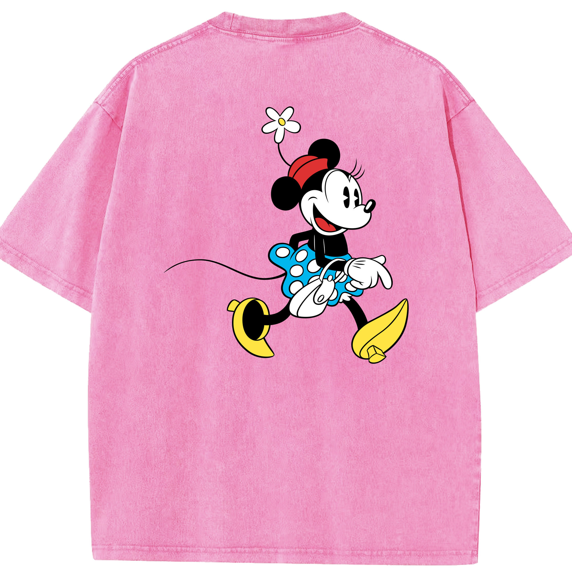 （画像用） ミッキーマウス Mickey Mouse 綿100% ヴィンテージ風 半袖Tシャツ（背面プリント）